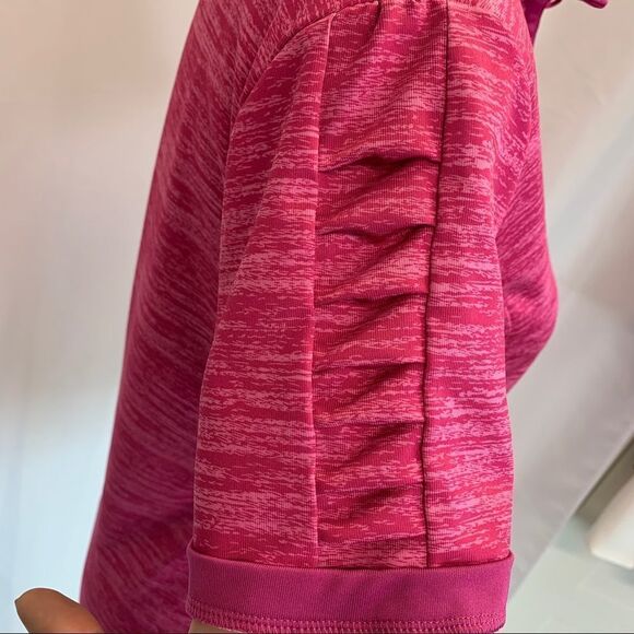 Adidas Golf Puremotion Pleat Sleeve Polo Shirt (Bahia Magenta /Light Onix) Sz S - Picture 6 of 12
